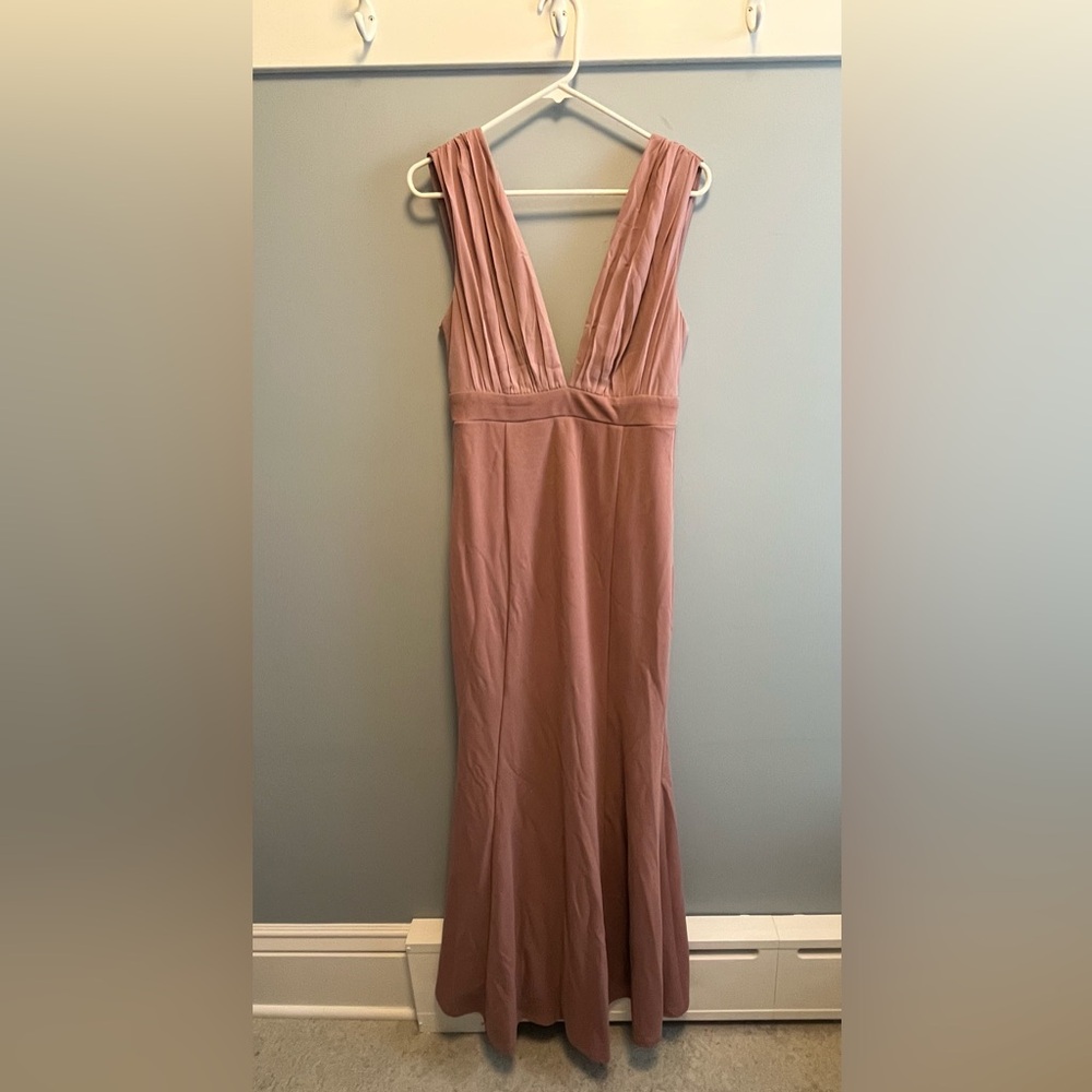 Vow'D Maxi Dress - EUC - Dusty Rose color